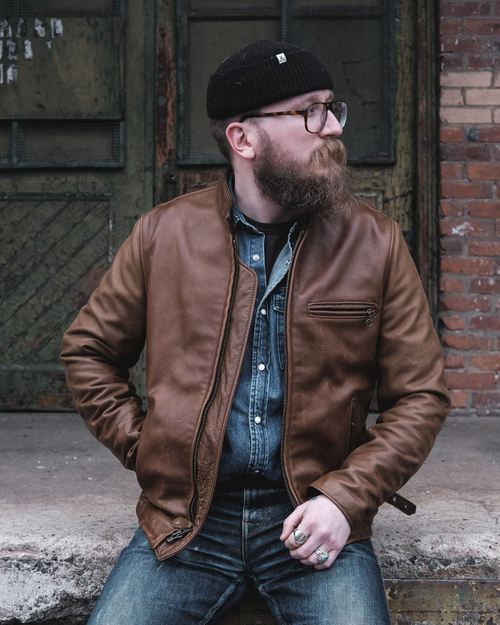 Schott x Ball and Buck Perfecto Leather Jacket