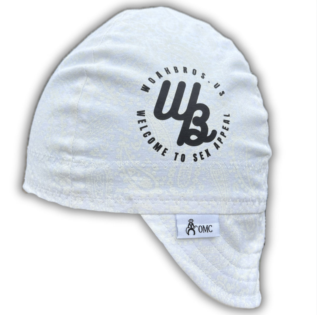 WoahBros White Paisley Welding Cap