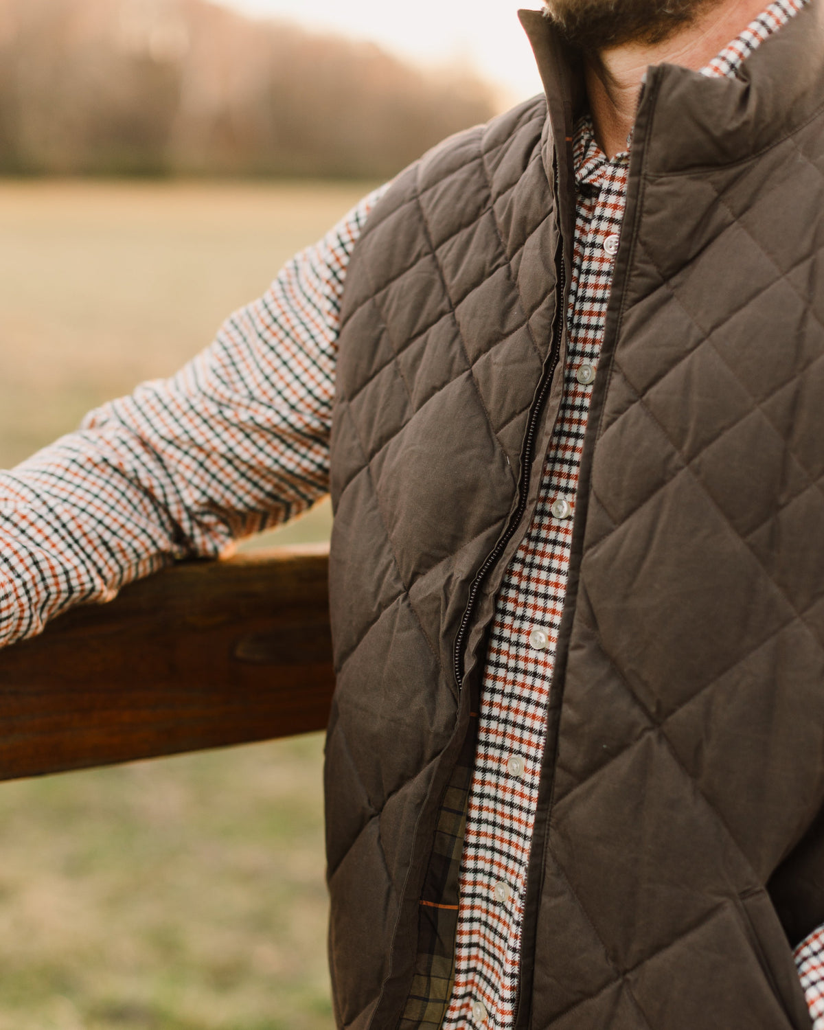 Arthur Quilted Waxed Down Vest