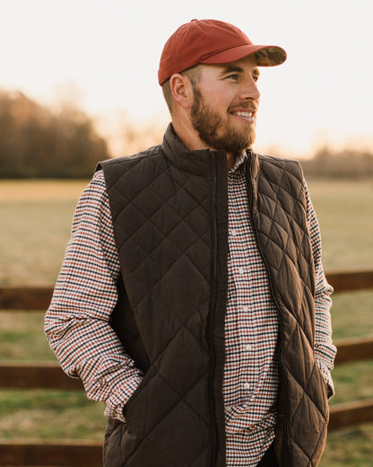 Arthur Quilted Waxed Down Vest