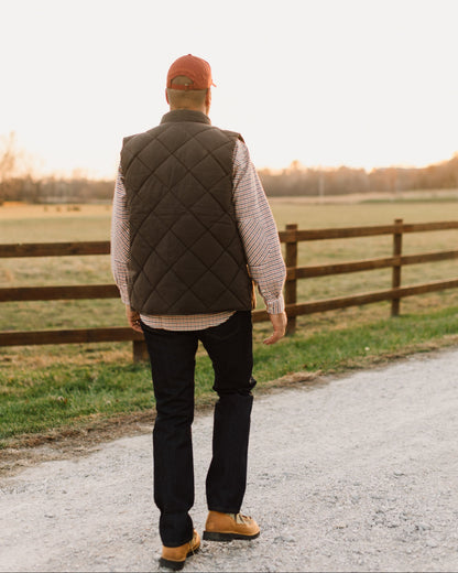 Arthur Quilted Waxed Down Vest