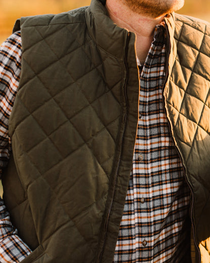 Arthur Quilted Waxed Down Vest