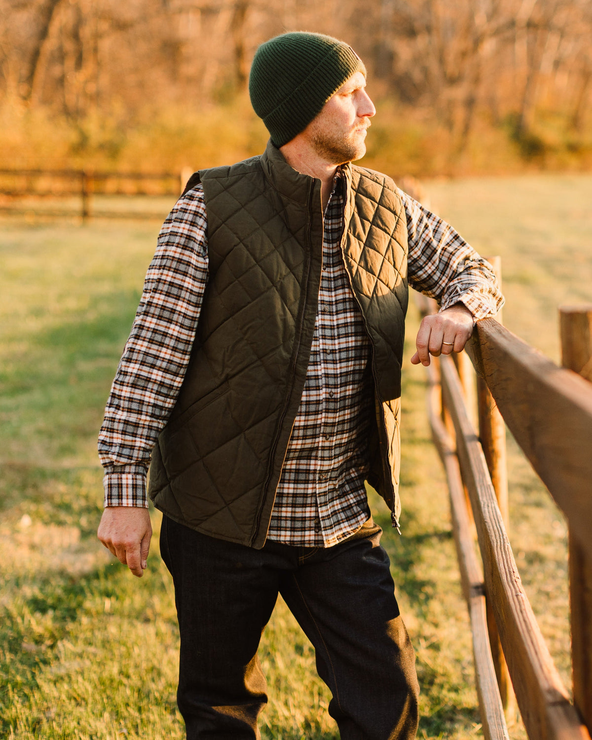 Arthur Quilted Waxed Down Vest