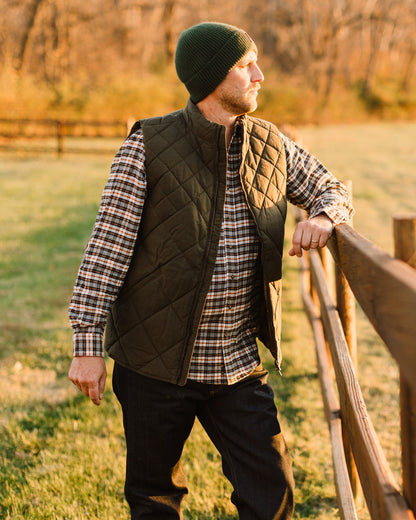 Arthur Quilted Waxed Down Vest